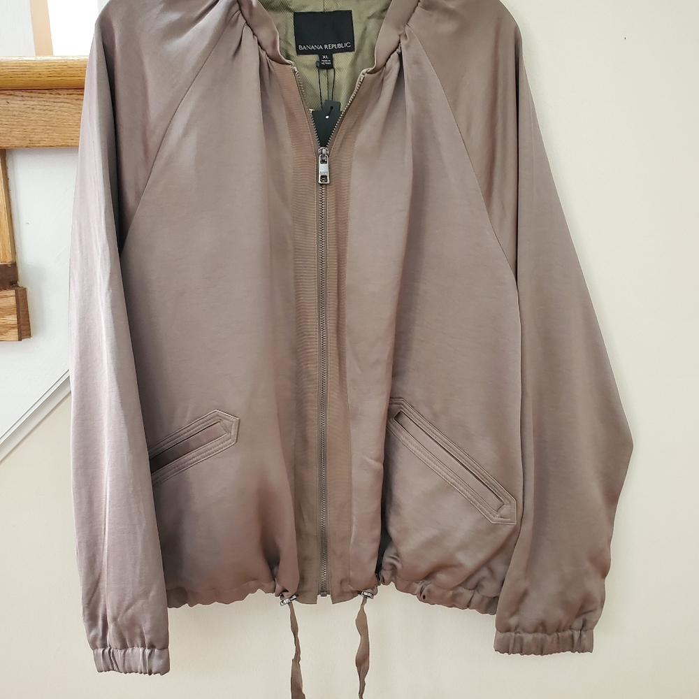 Banana Republic olive green bomber jacket